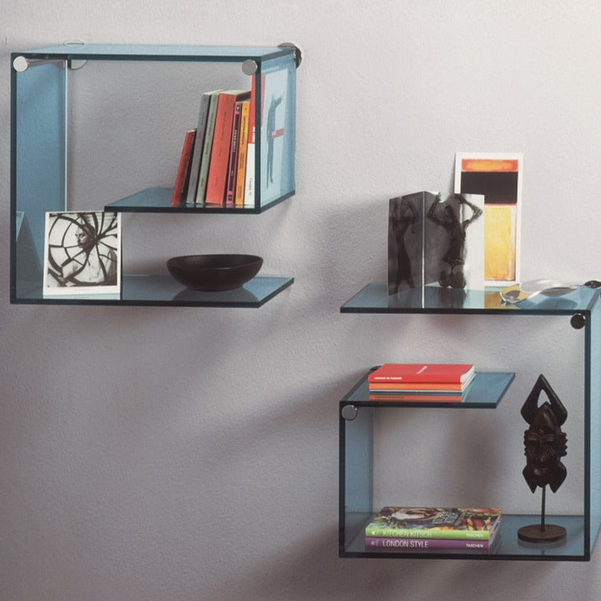 Tonelli Alfabeta Glass Wall Shelf 2pcs