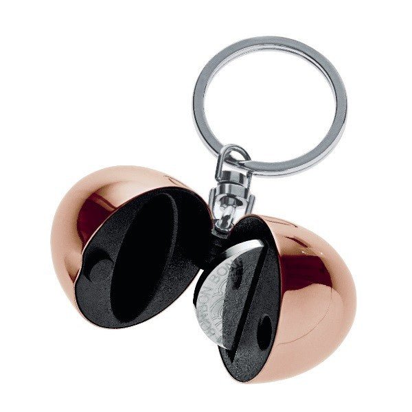 Alessi Bon Bon Keyring w Coin Holder Gold Pink | Panik Design