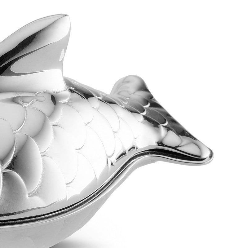 Alessi Colombina Caviar Salt Cellar Fish w Spoon | Panik Design