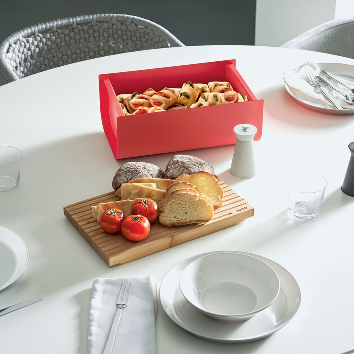 Alessi Mattina Bread Box w Cutting Board | Panik Design