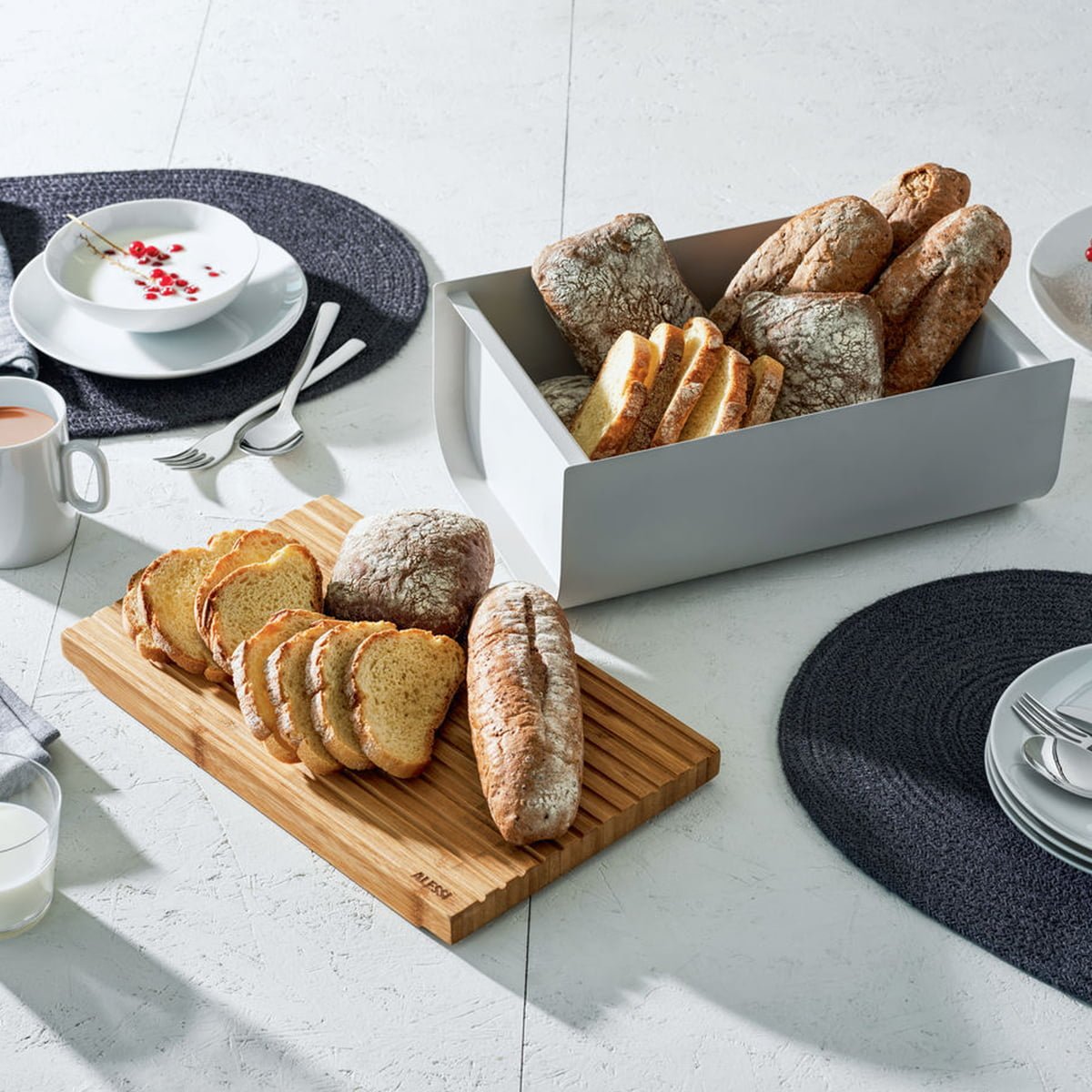 Alessi Mattina Bread Box w Cutting Board | Panik Design