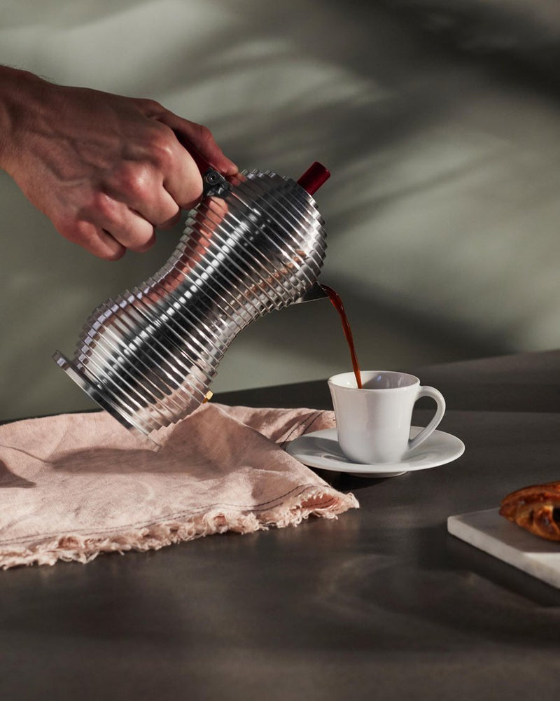 Alessi Pulcina Espresso Coffee Maker Red | Panik Design