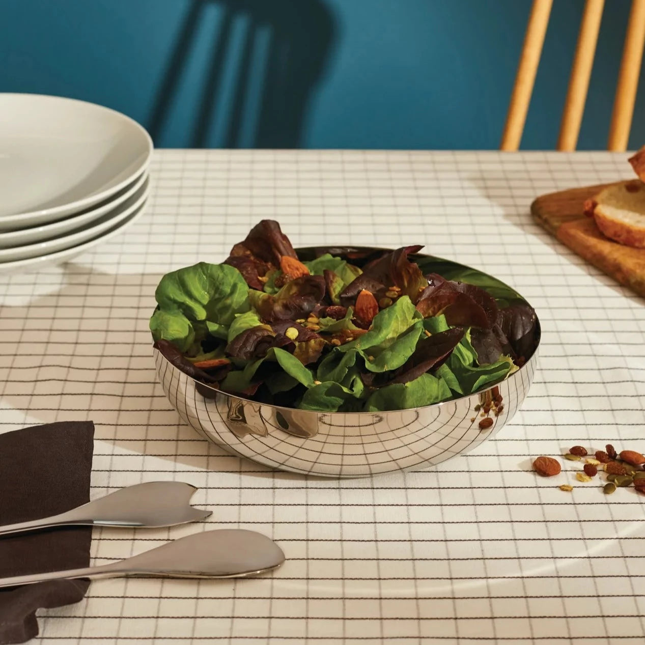 Alessi Salad Serving Bowl Stainless Steel | Panik Design