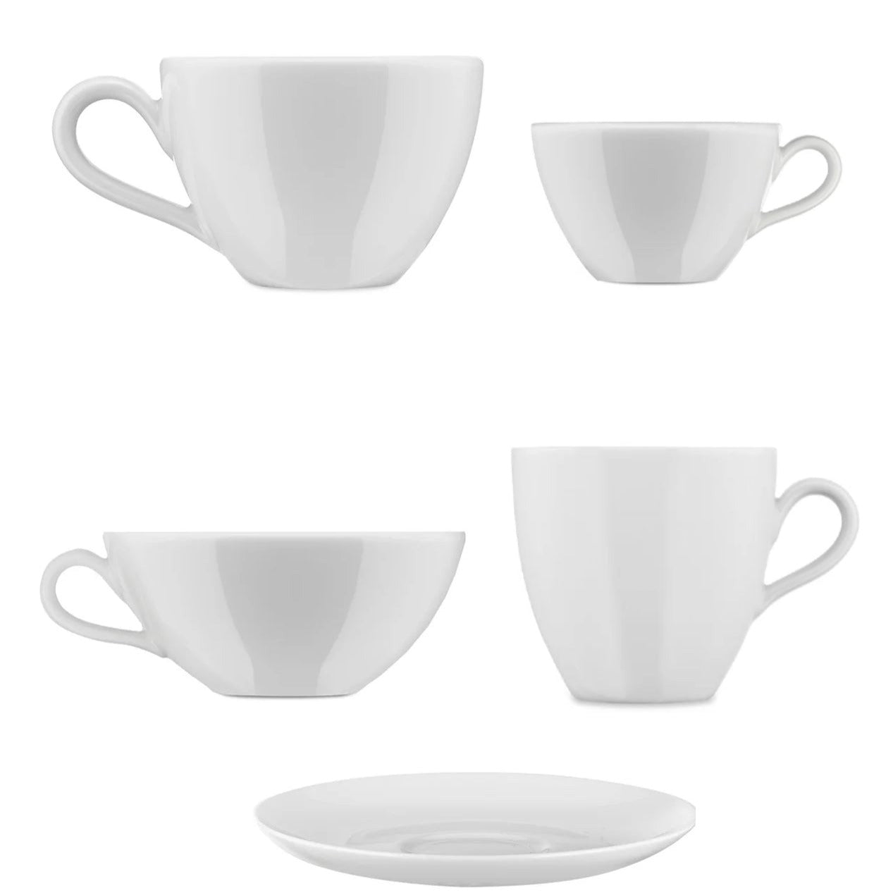 Alessi White Porcelain Coffee Tea Cup and Saucer MAMI Collection | Panik Design