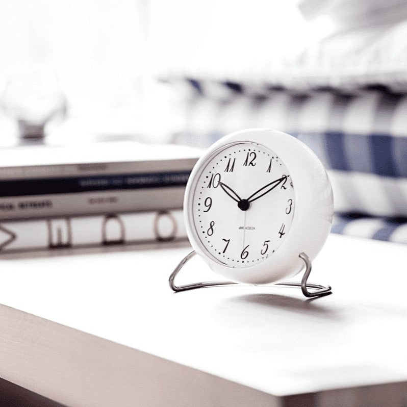 Arne Jacobsen Table Clock White LK | Panik Design