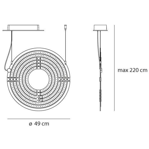 Artemide - Copernico 500 LED Suspension Light Red | Panik Design