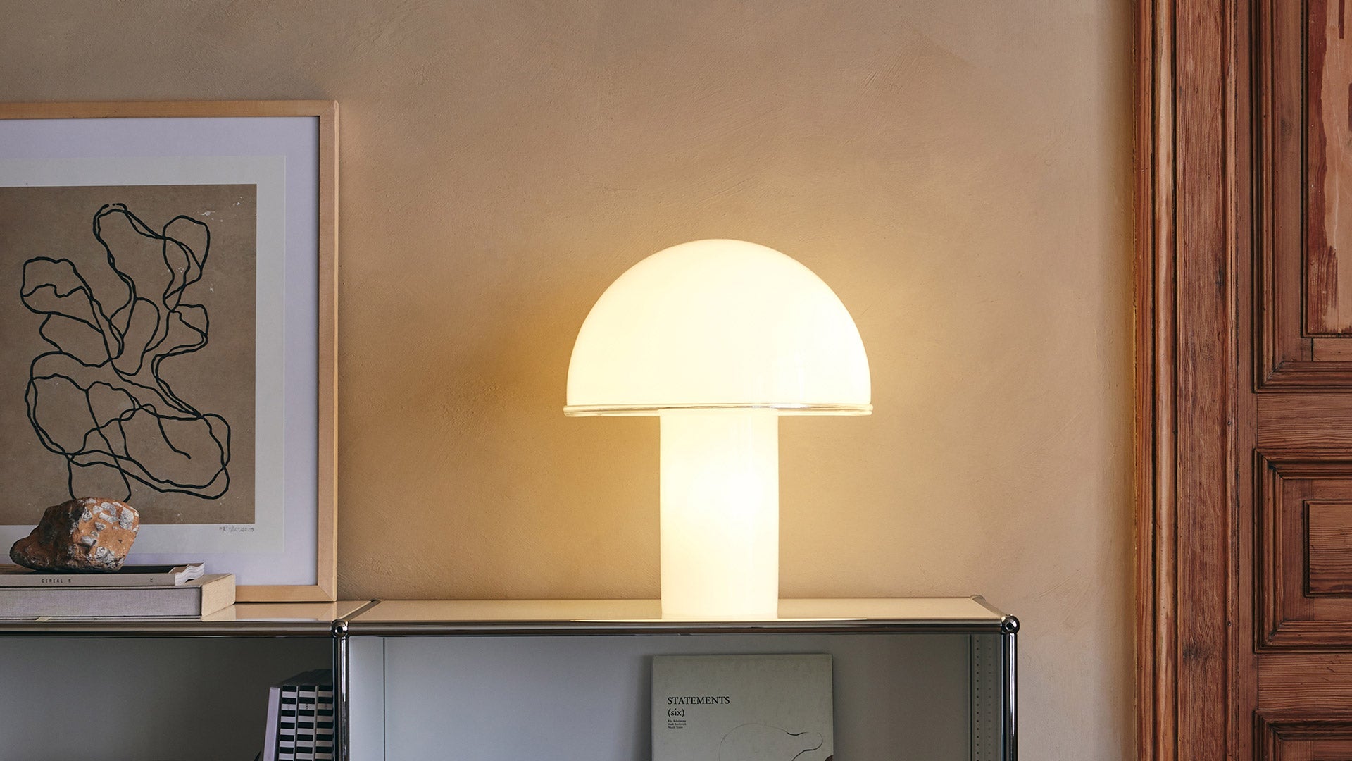 Artemide Table Light Opaline Glass ONFALE | Panik Design