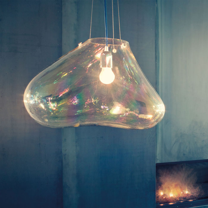 Fontana Arte - Bolla Blown Glass Suspension Light 51cm