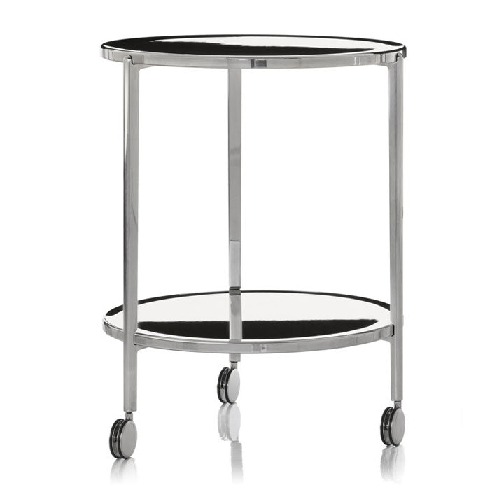 Magis - Tambour Polished Aluminium Trolley Table on Wheels