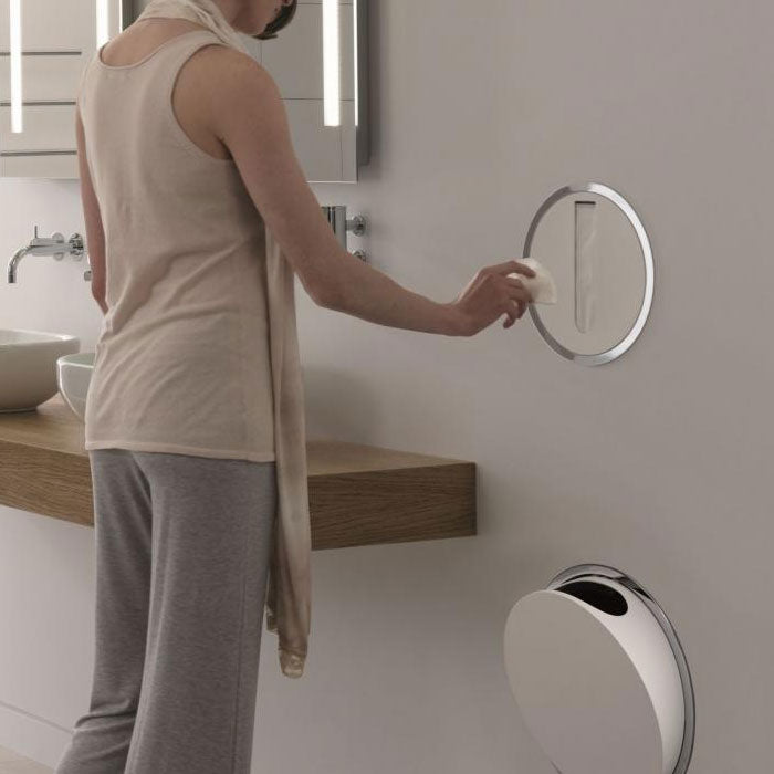 Vola Round Series Wall Build-In Tissue Dispenser White