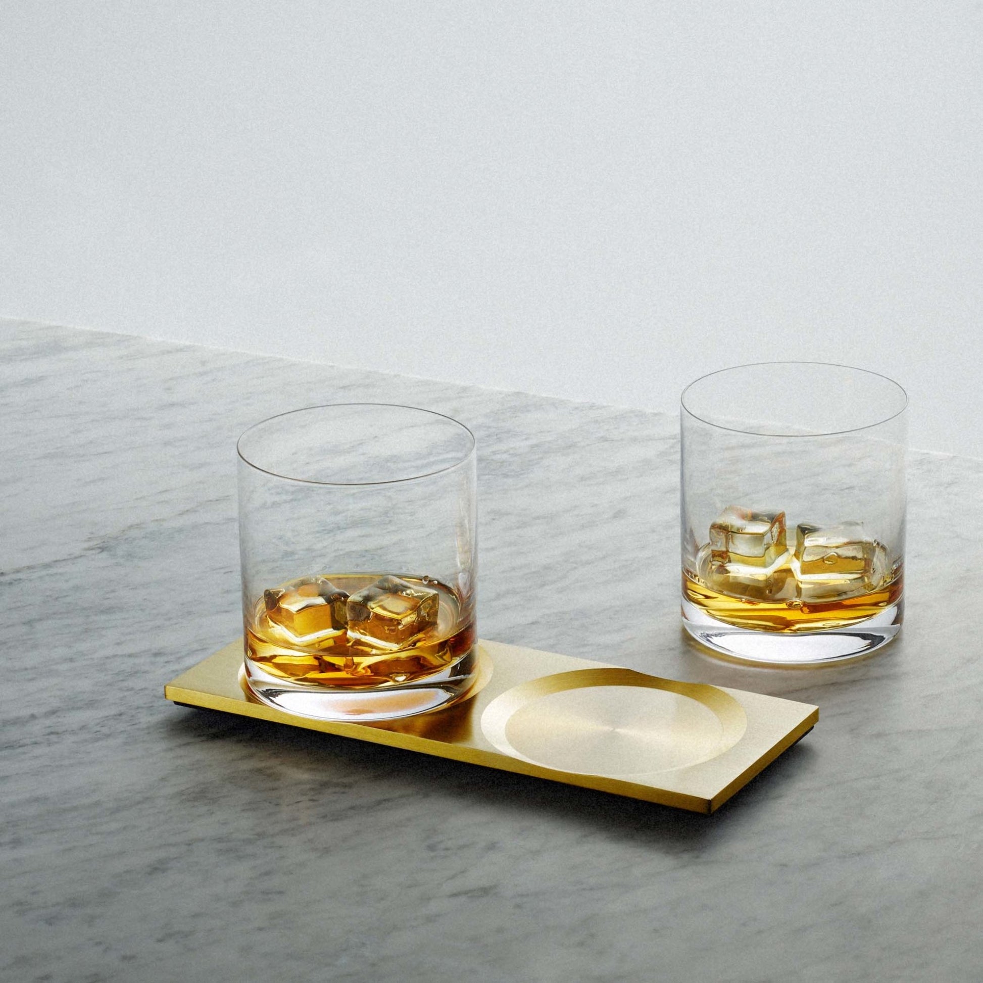 Buster and Punch Machined Tray w Whisky Glasses | Panik Design