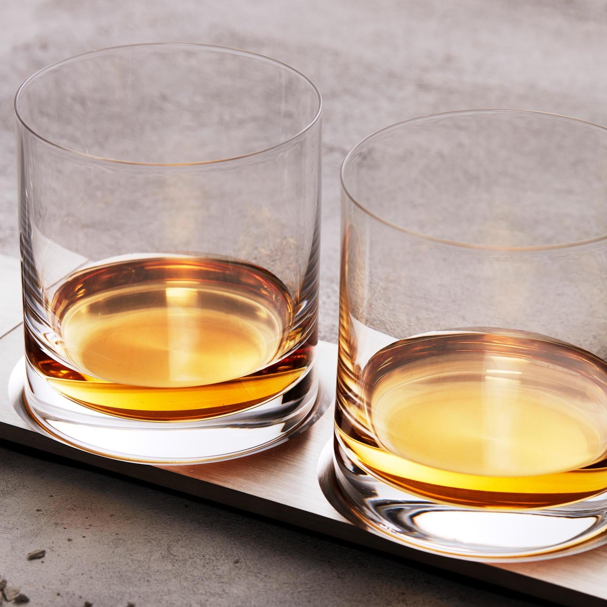 Buster and Punch Machined Tray w Whisky Glasses | Panik Design