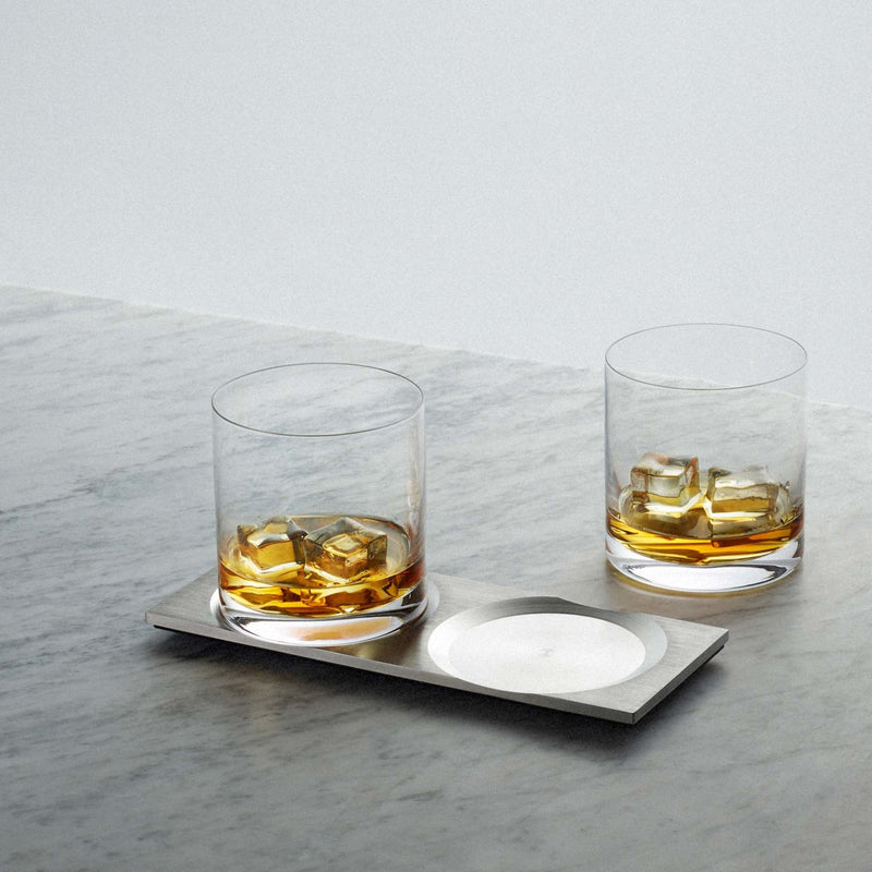 Buster and Punch Machined Tray w Whisky Glasses | Panik Design