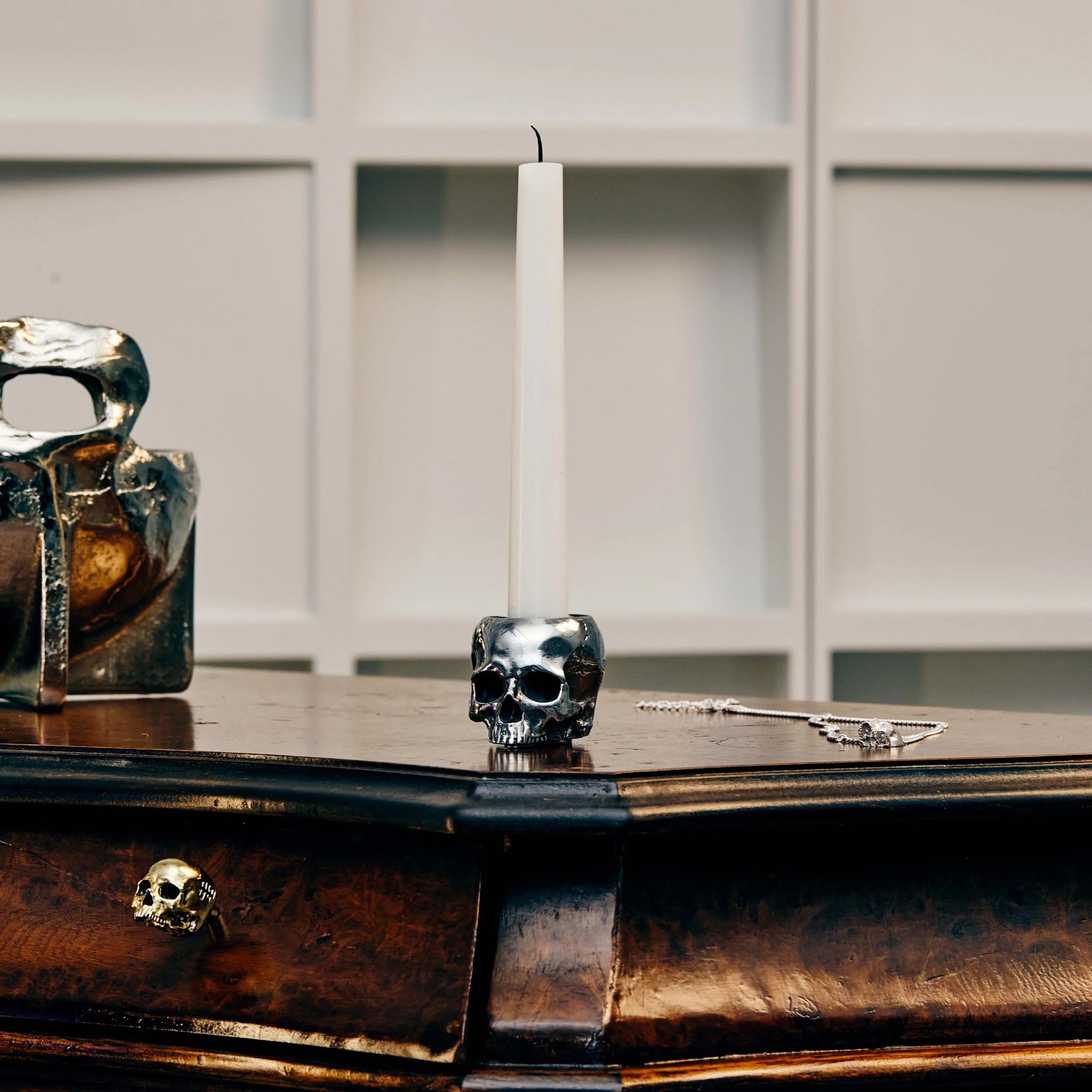 Buster and Punch Skull Candle Holder by Travis Barker | Panik Design