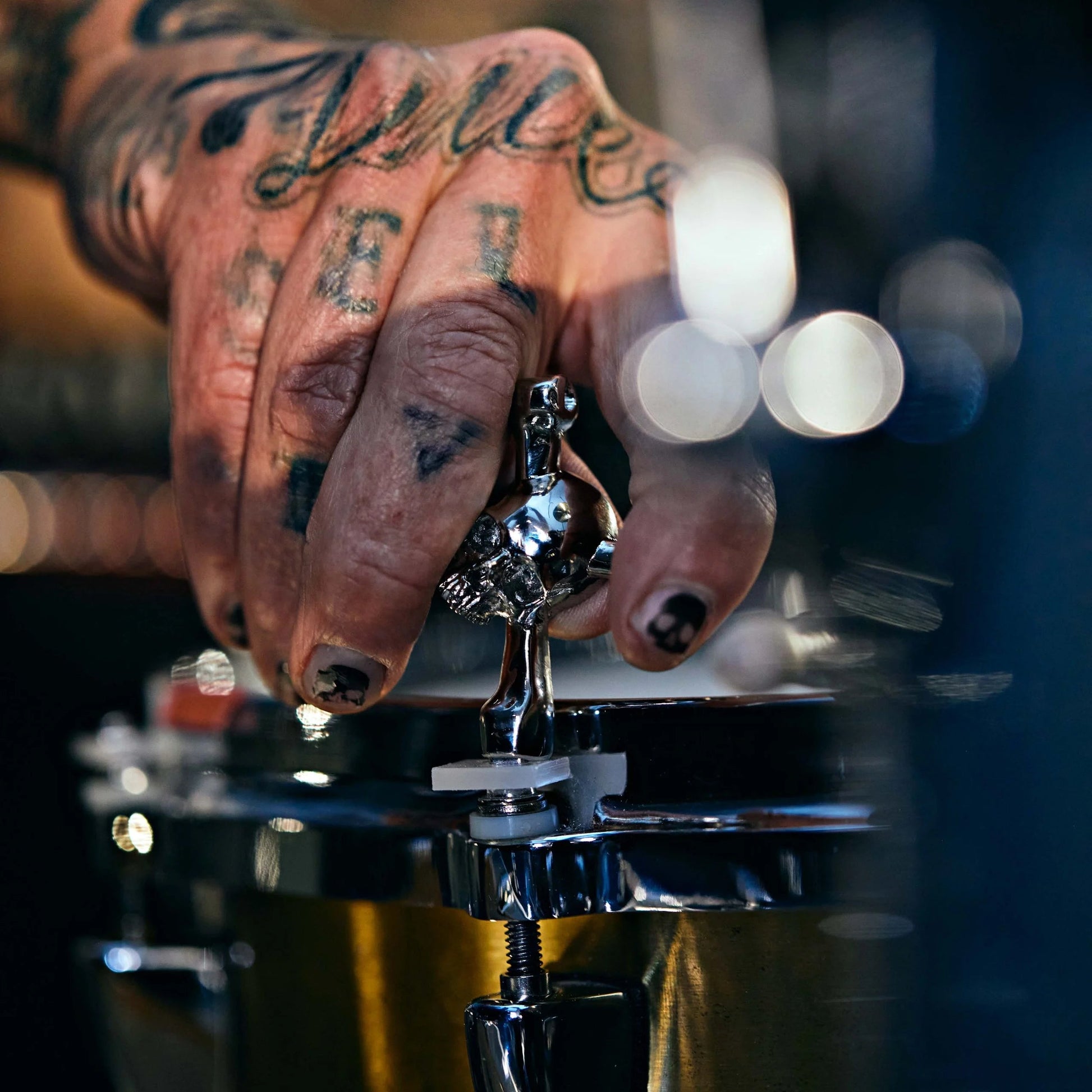 Buster and Punch Skull Pendant Drum Key by Travis Barker | Panik Design