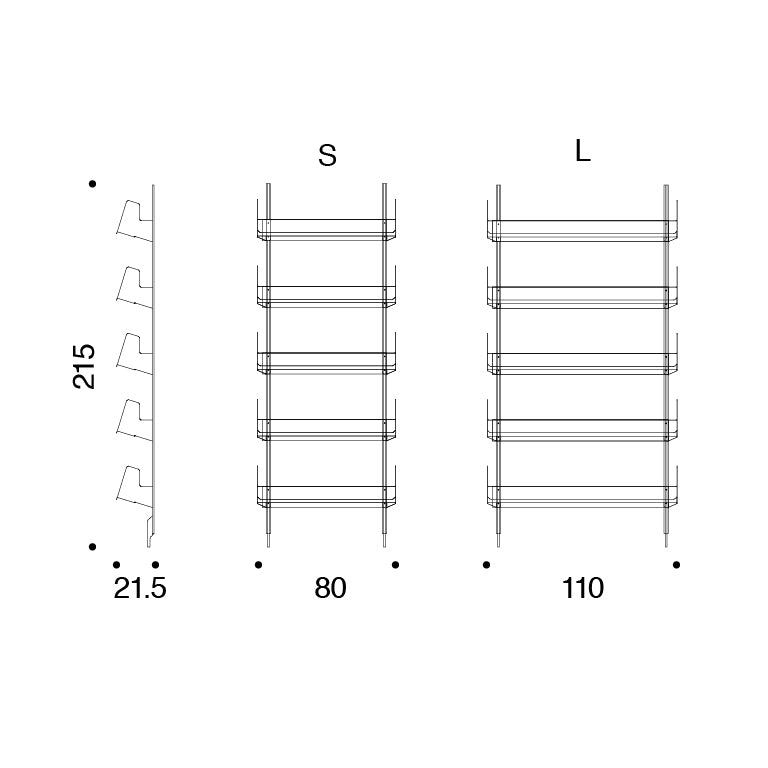 Danese Milano Sarmiento Wall Bookcase | Panik Design