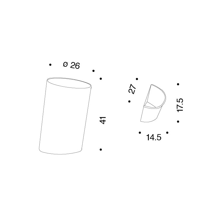 Danese Milano Separate Container for Wastepapper Bin Attesa Koro | Panik Design