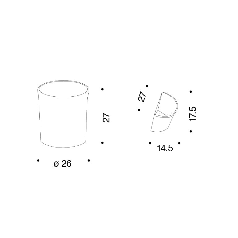 Danese Milano Separate Container for Wastepapper Bin Attesa Koro | Panik Design