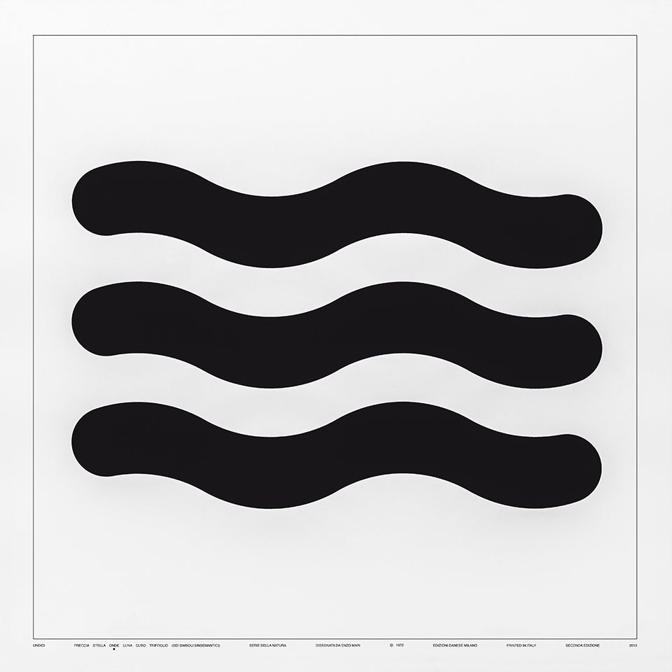 Danese Milano Waves Screenprint 1972 Undici Onde by Enzo Mari | Panik Design