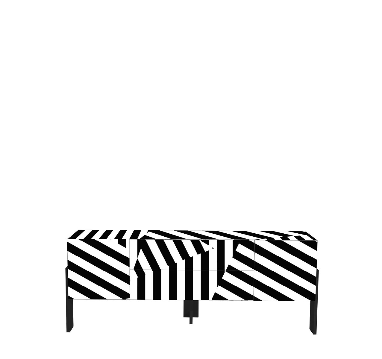 Driade Ziqqurat Striped Cabinet 1 High | Panik Design