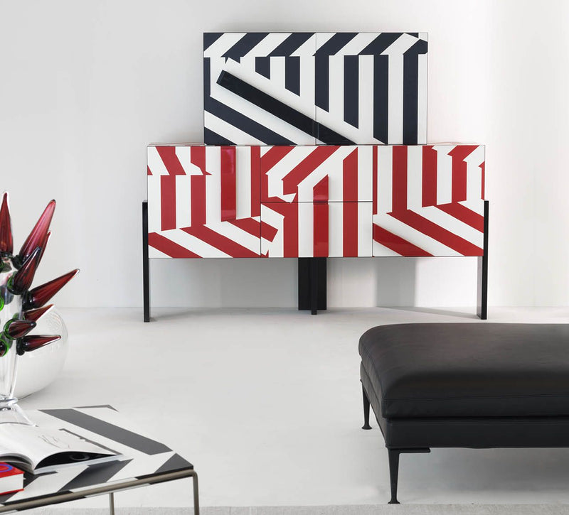 Driade Ziqqurat Striped Cabinet 3 High | Panik Design