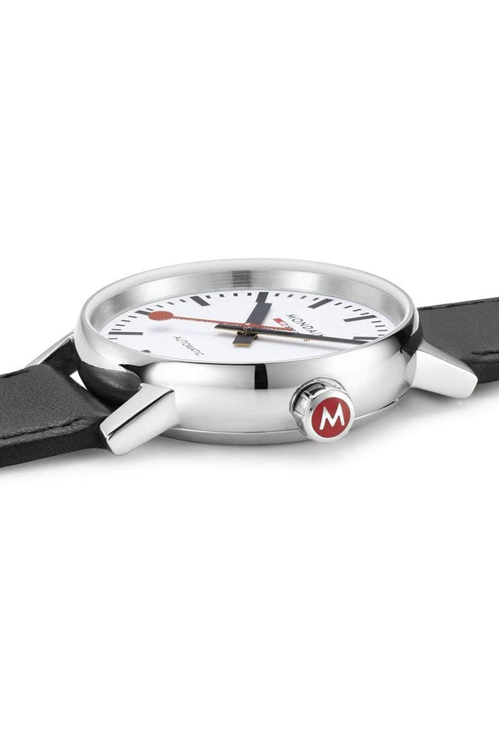 Mondaine Automatic Watch EVO2 Black Leather 35mm