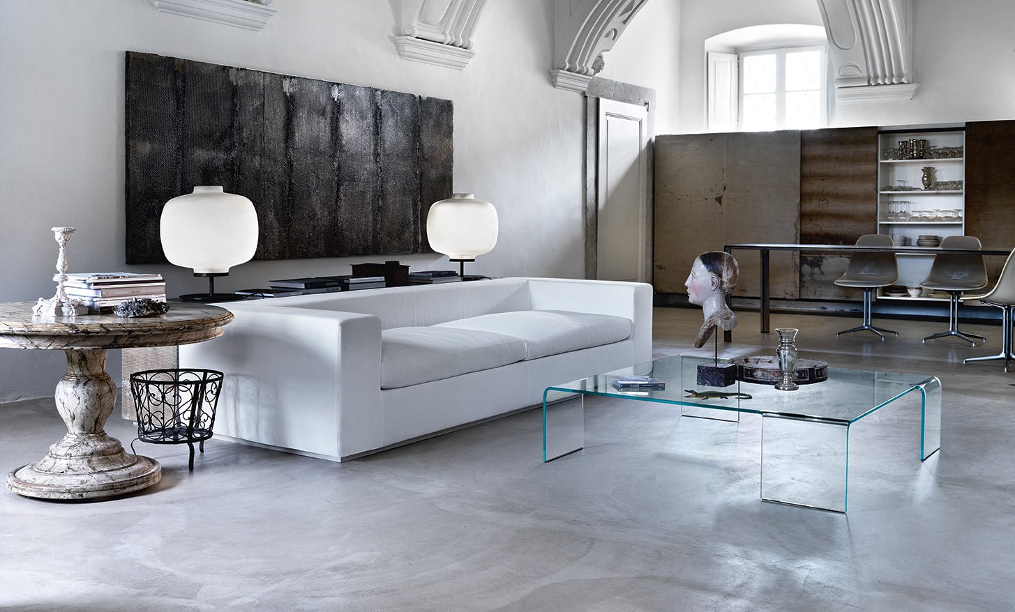 FIAM Glass Square Coffee Table NEUTRA | Panik Design