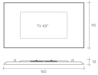 Fiam Mirage TV Wall Mirror | Panik Design