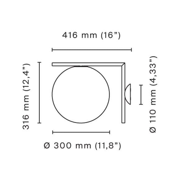 Flos IC/W2 Ceiling Wall Light | Panik Design