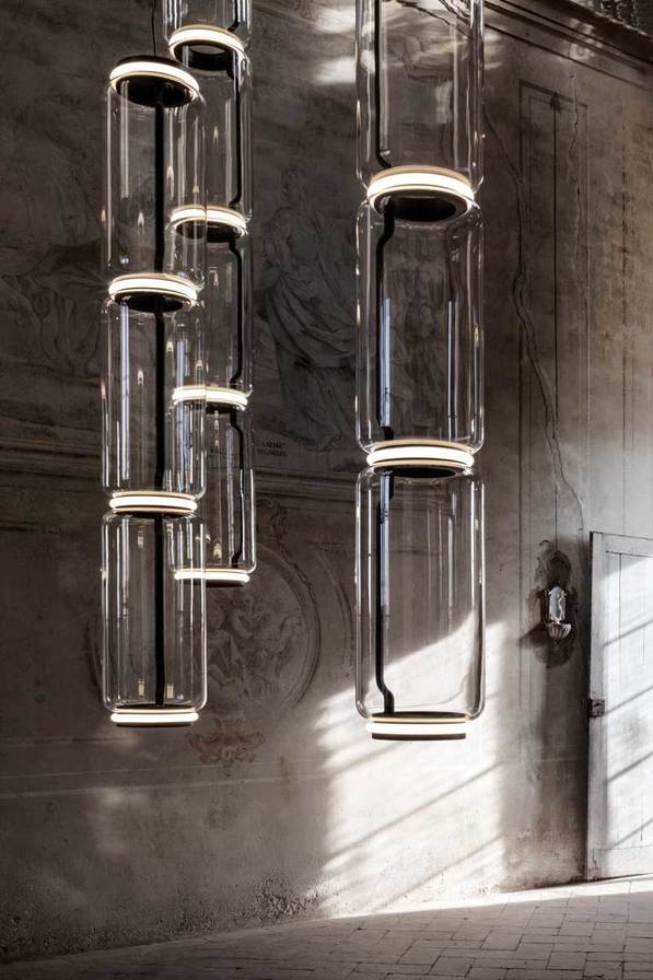 Flos Noctambule LED High Cylinders Suspension Light | Panik Design