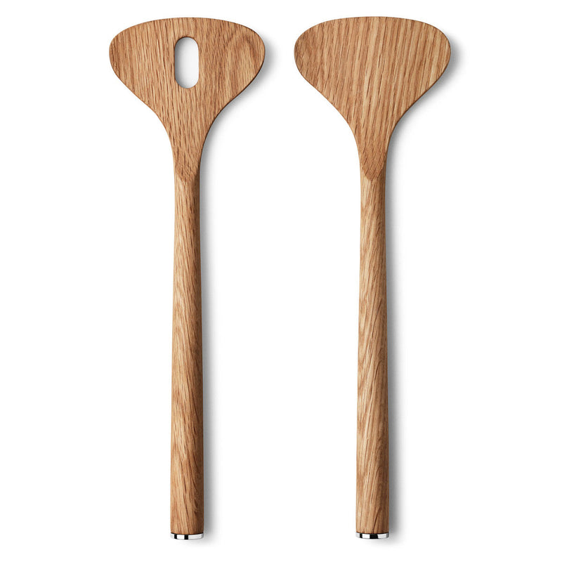 Georg Jensen Alfredo Oak Salad Servers