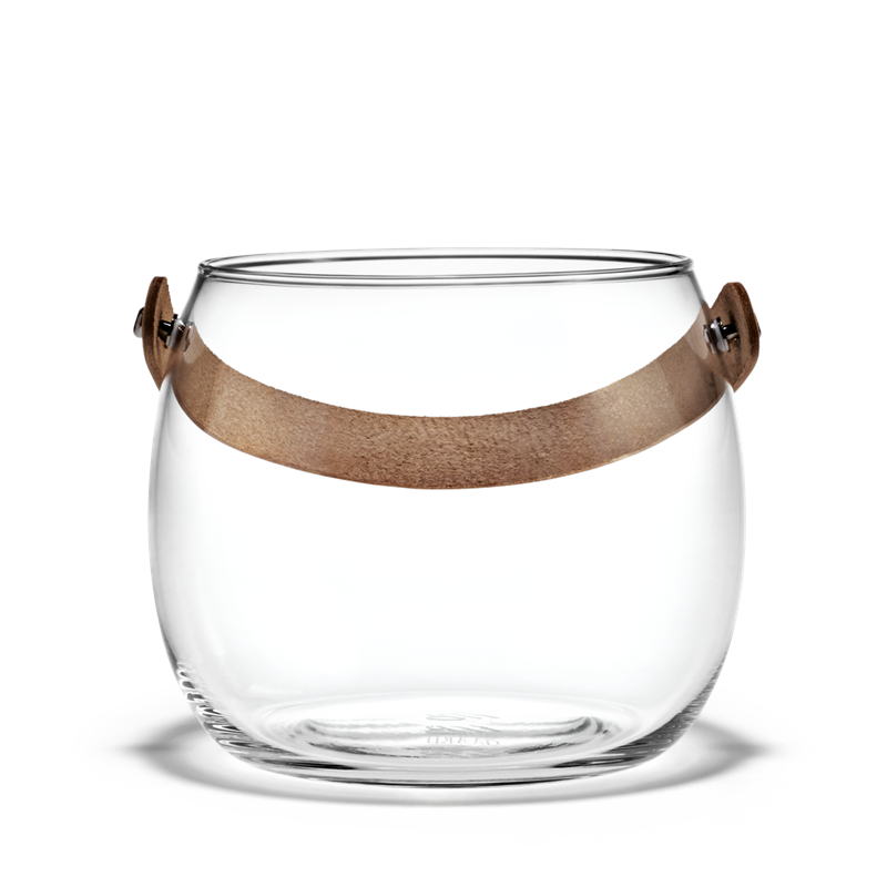 Holmegaard DWL Jar Glass Bowl w Leather Strap