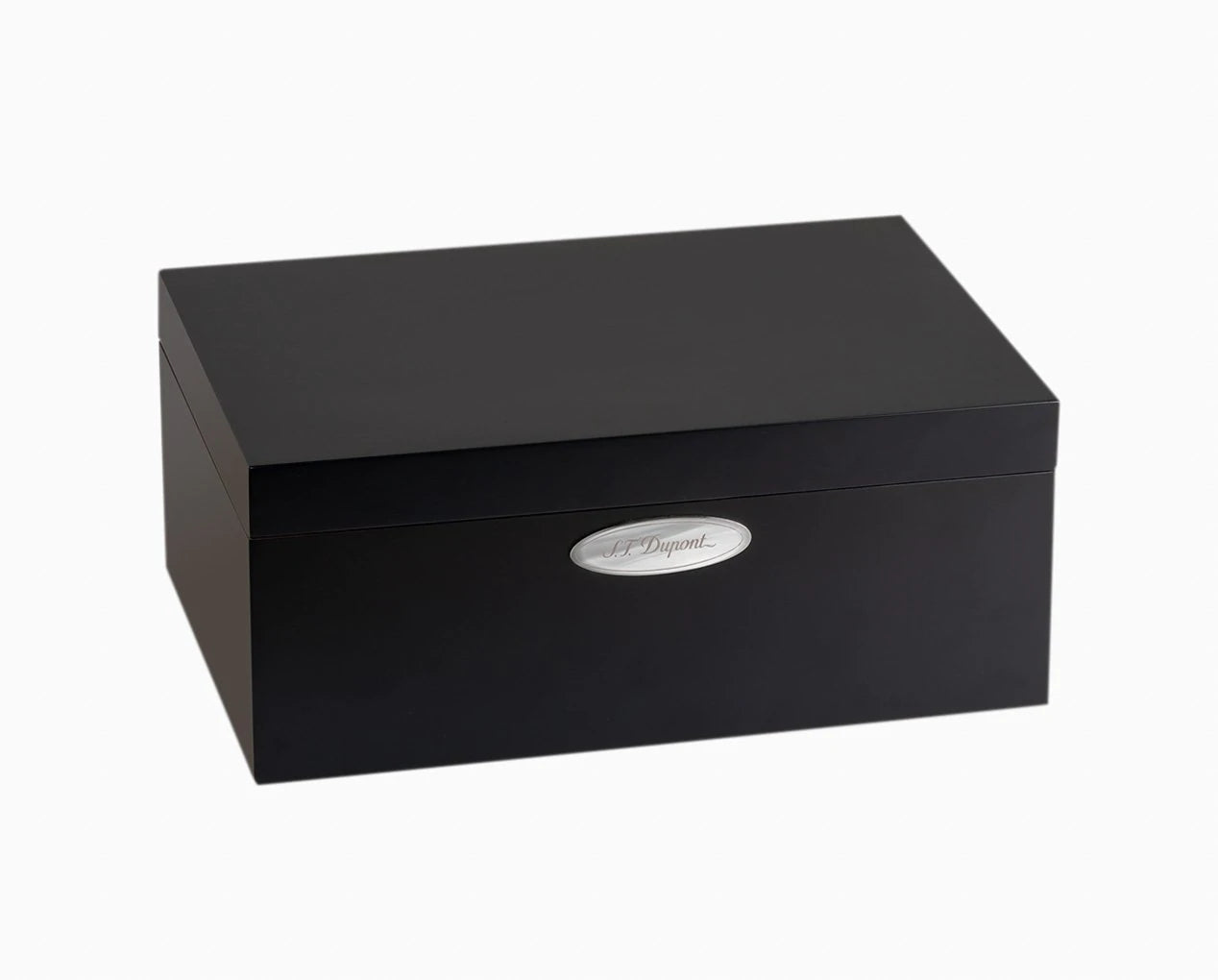 S.T. Dupont Okoume Wood Humidor w Matt Black Lacquer Finish