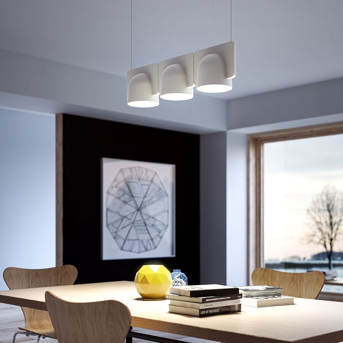 Fontana Arte Igloo 3 Down Suspension Light