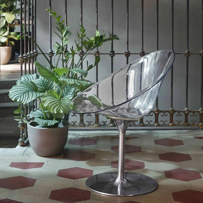 Lot de 2 fauteuils de table pivotants tissu double texture gris foncé Lot de 2 fauteuils de table pivotants tissu double texture gris foncé