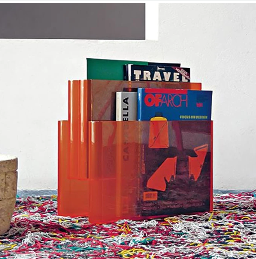 Kartell Magazine Rack 1972 by Giotto Stoppino - Panik Design Kartell Magazine Rack 1972 by Giotto Stoppino - Panik Design