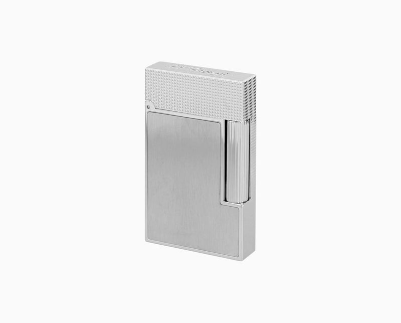 S.T. Dupont Ligne Microdiamond Brushed PlatInum Lighter