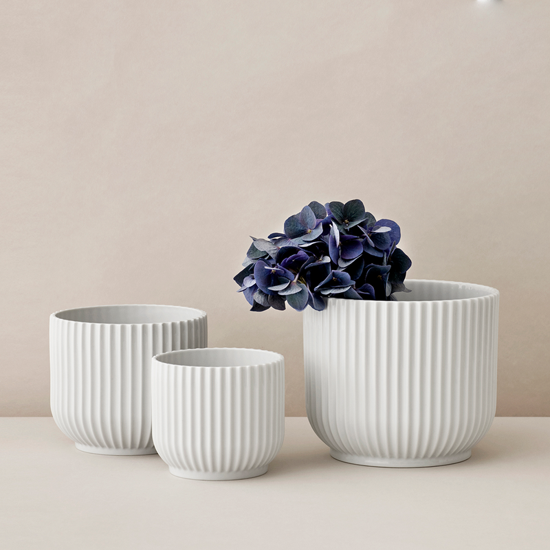 Lyngby Flowerpot White