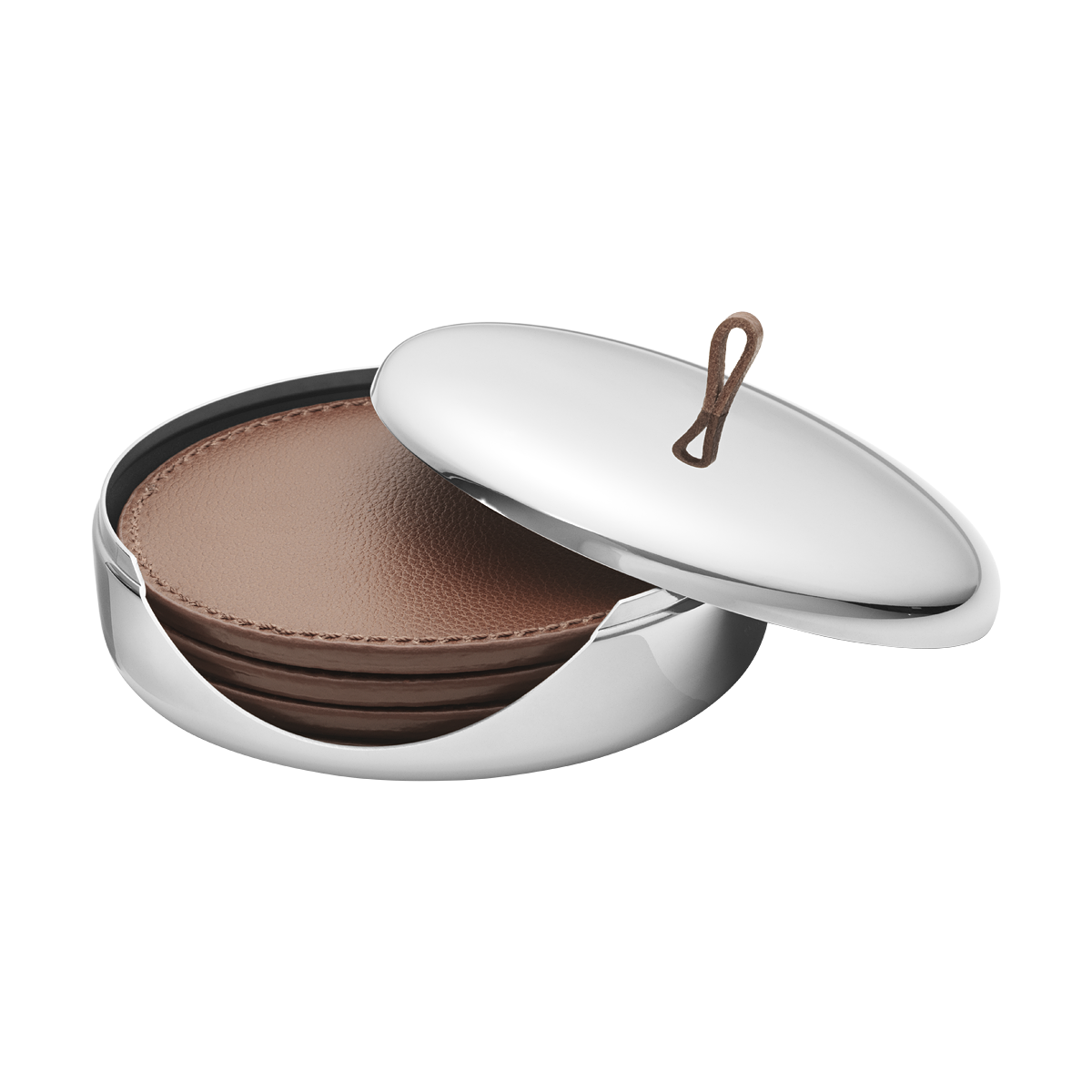 Georg Jensen SKY Leather Coaster Set