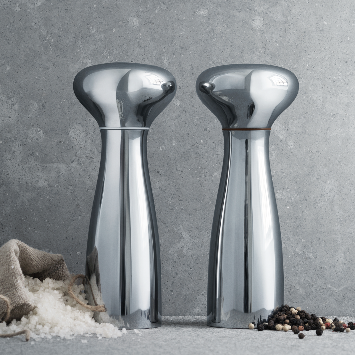 Georg Jensen Salt and Pepper Mill Set L ALFREDO