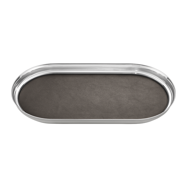 Georg Jensen Manhattan Tray w Leather