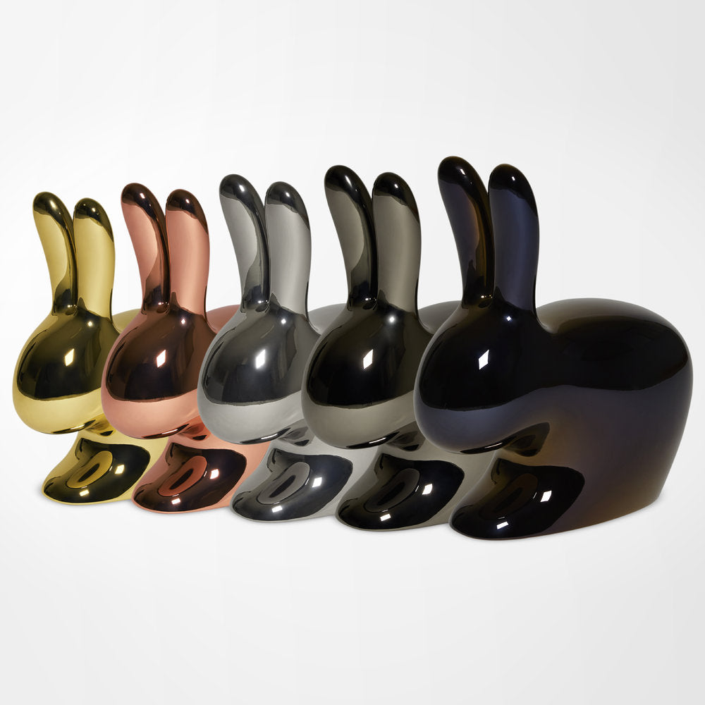 Qeeboo Rabbit Chair Baby Metallic Stefano Giovannoni