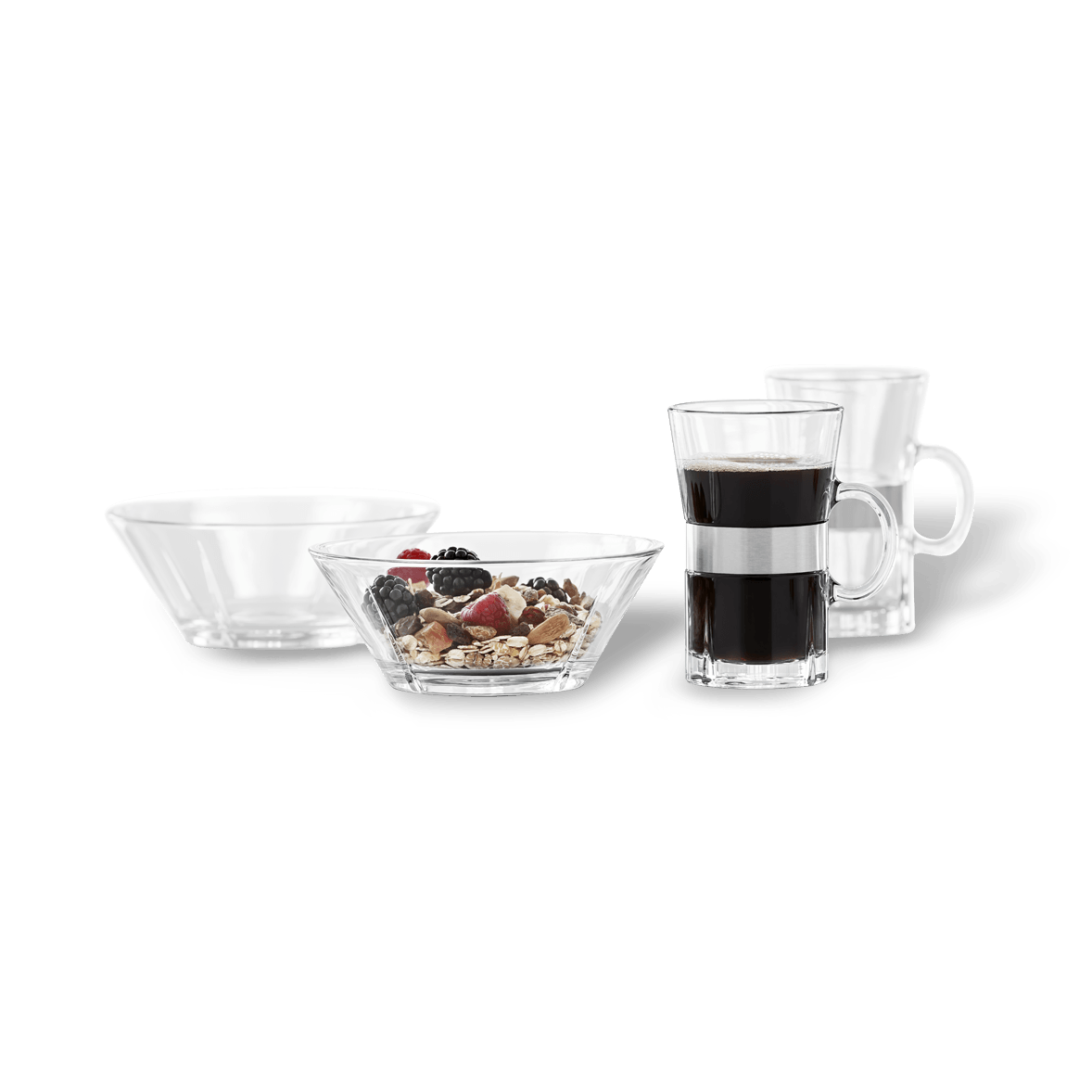 Rosendahl GC Glass Mug and Bowl Set for 2