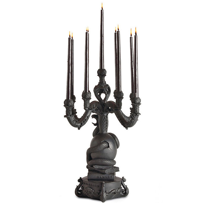 Seletti - Giant Burlesque Skull Candelabra Black