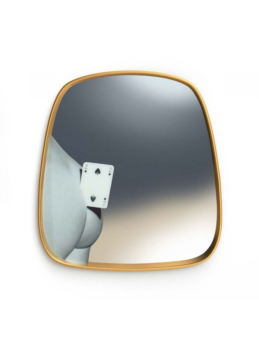 Seletti Mirror Gold Frame Two of Spades