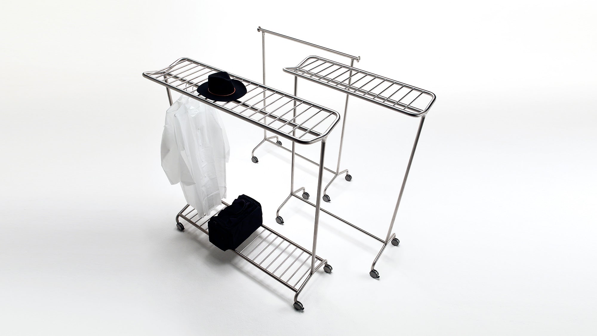 Rexite NOX VESTA Coat Rail on Wheels with Bag Rack