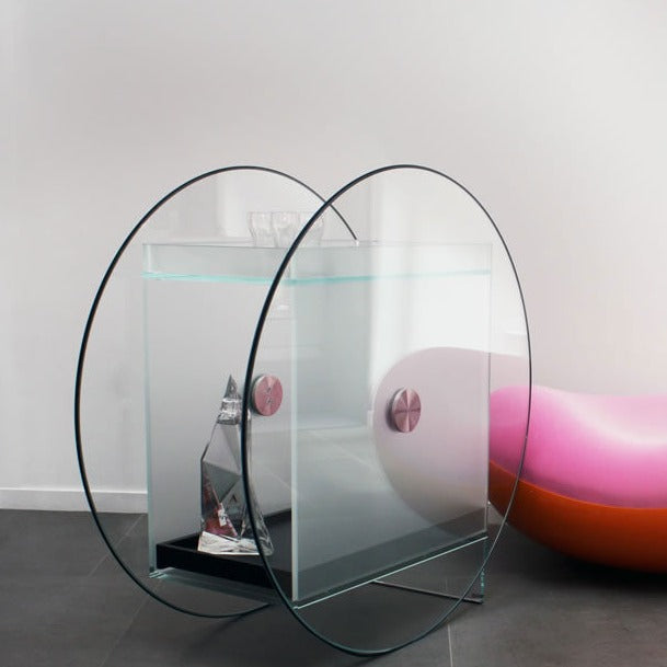 Tonelli - Karim Rashid - Kart Bar Trolley with Big Glass Wheels