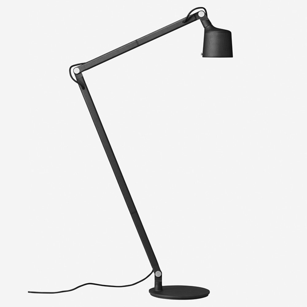 Vipp 525 Perforation Floor Reading Light Black