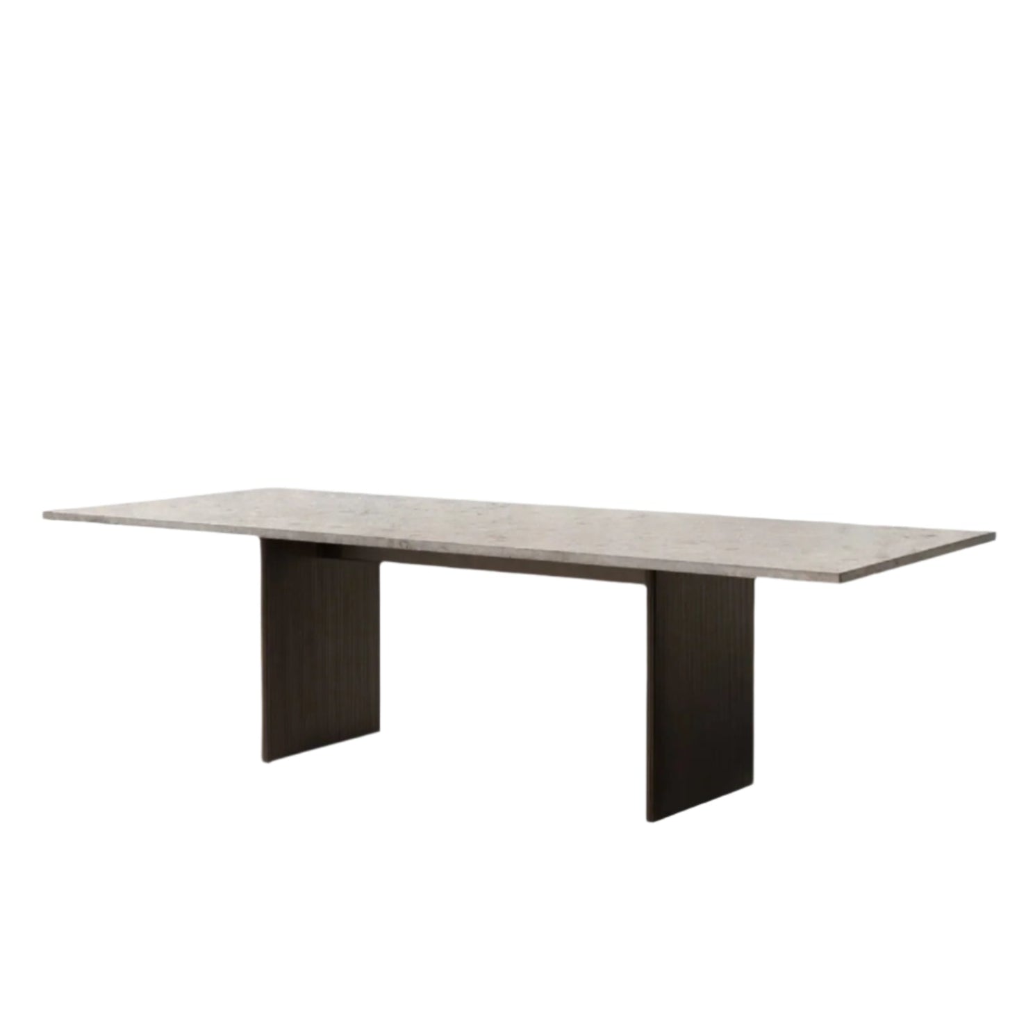 Vipp 496 Cabin Square Table Dark Oak w Limestone Top